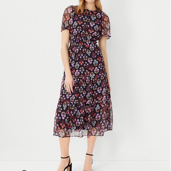 Ann Taylor Dresses & Skirts - Floral Tiered Midi Dress